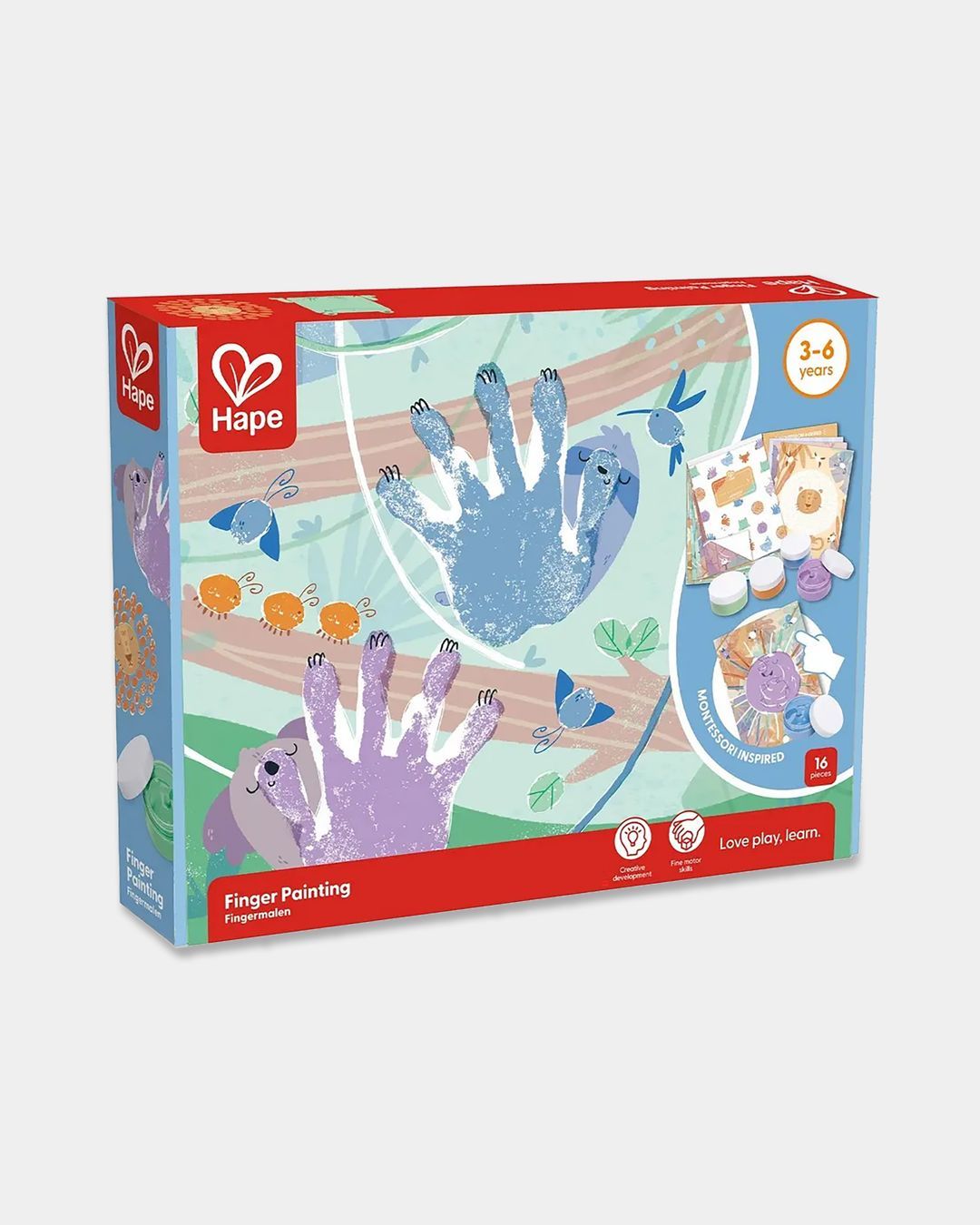 Купить Пальчиковая раскраска юный пикассо 4 цвета HAPE