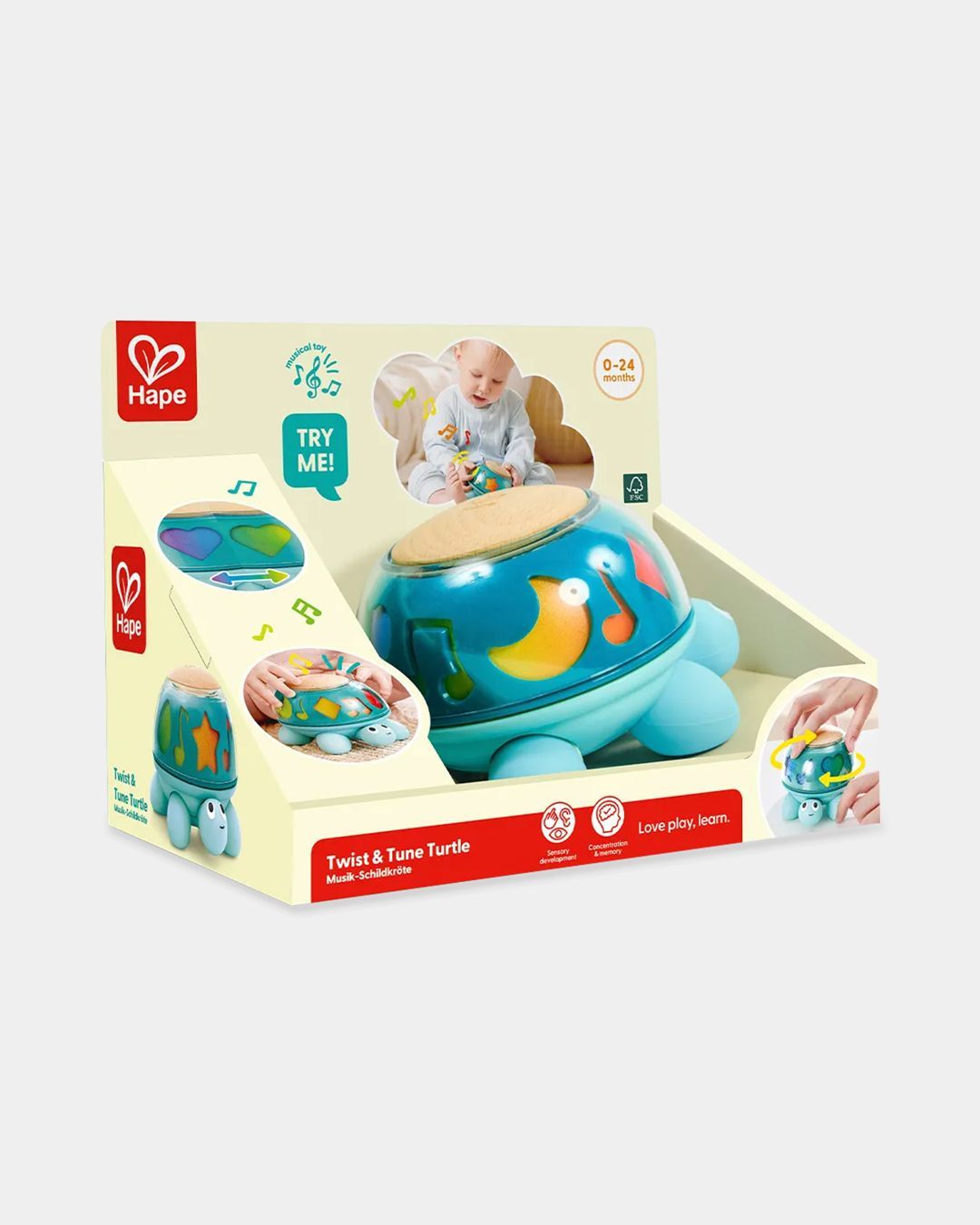 Купить Игрушка развивающая музыкальная черепашка HAPE