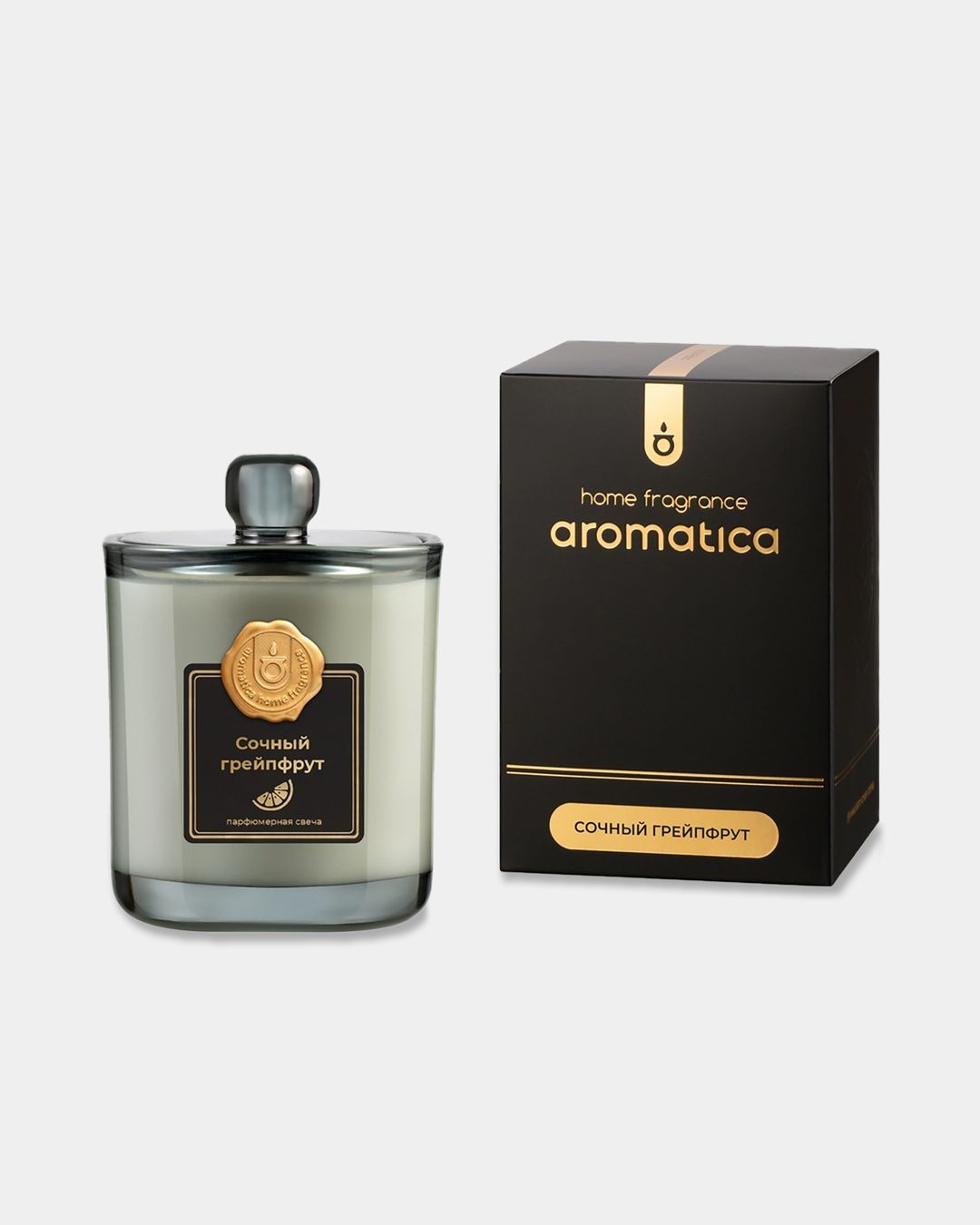 Купить Свеча в подароч. коробке сочный грейпфрут AROMATICA