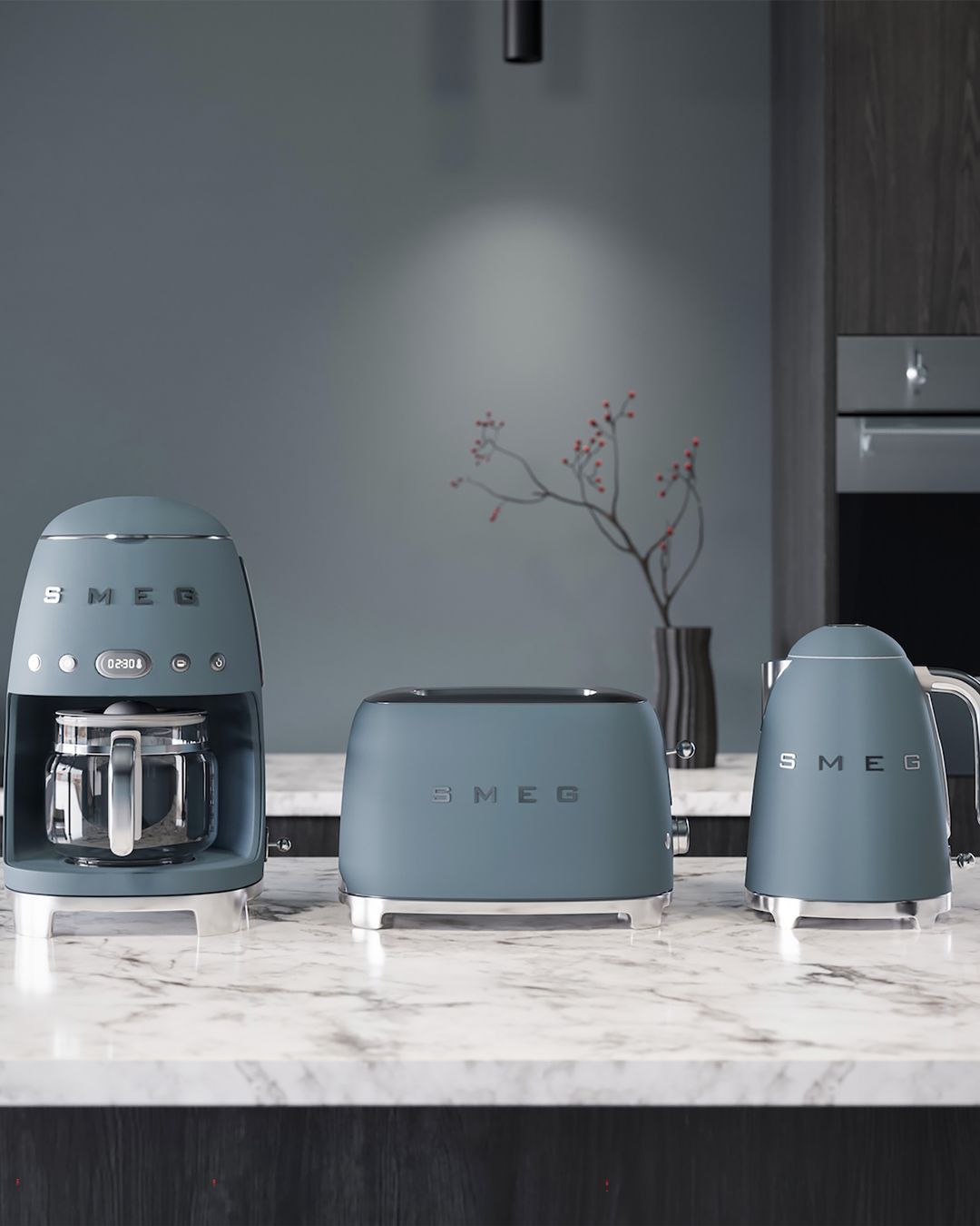 Купить Smeg tsf01sbmeu тостер на 2 ломтика, цвет синий шт SMEG