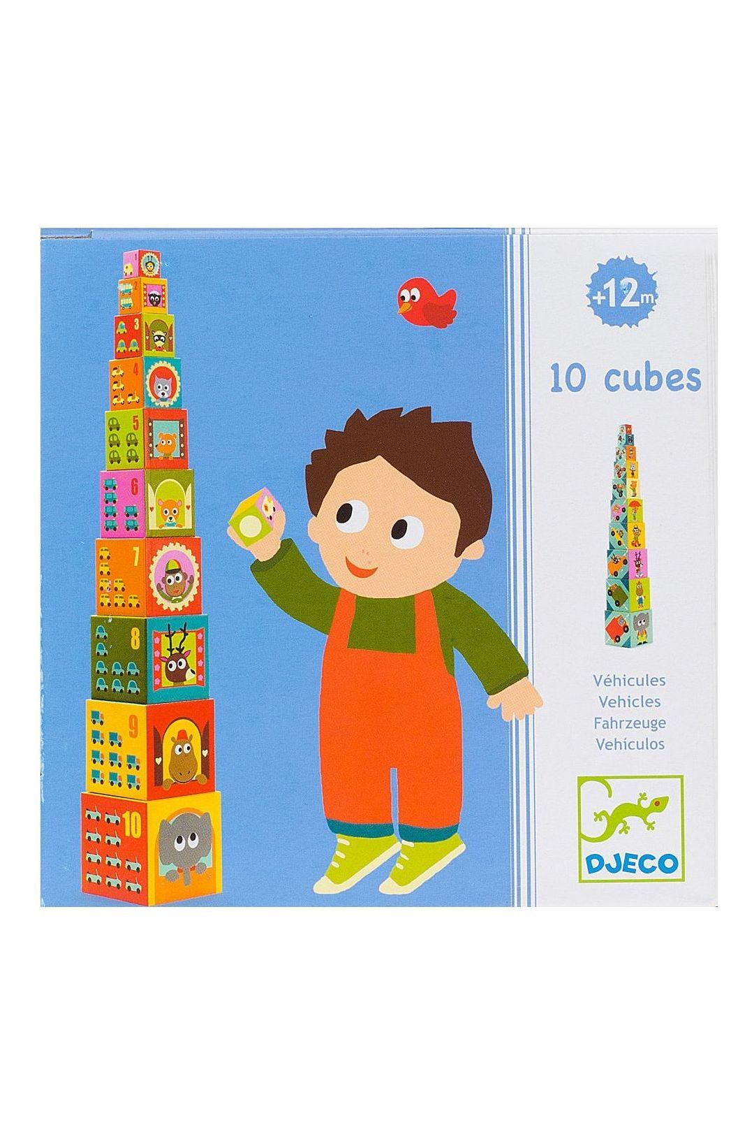 Купить Кубики-пирамида машины DJECO