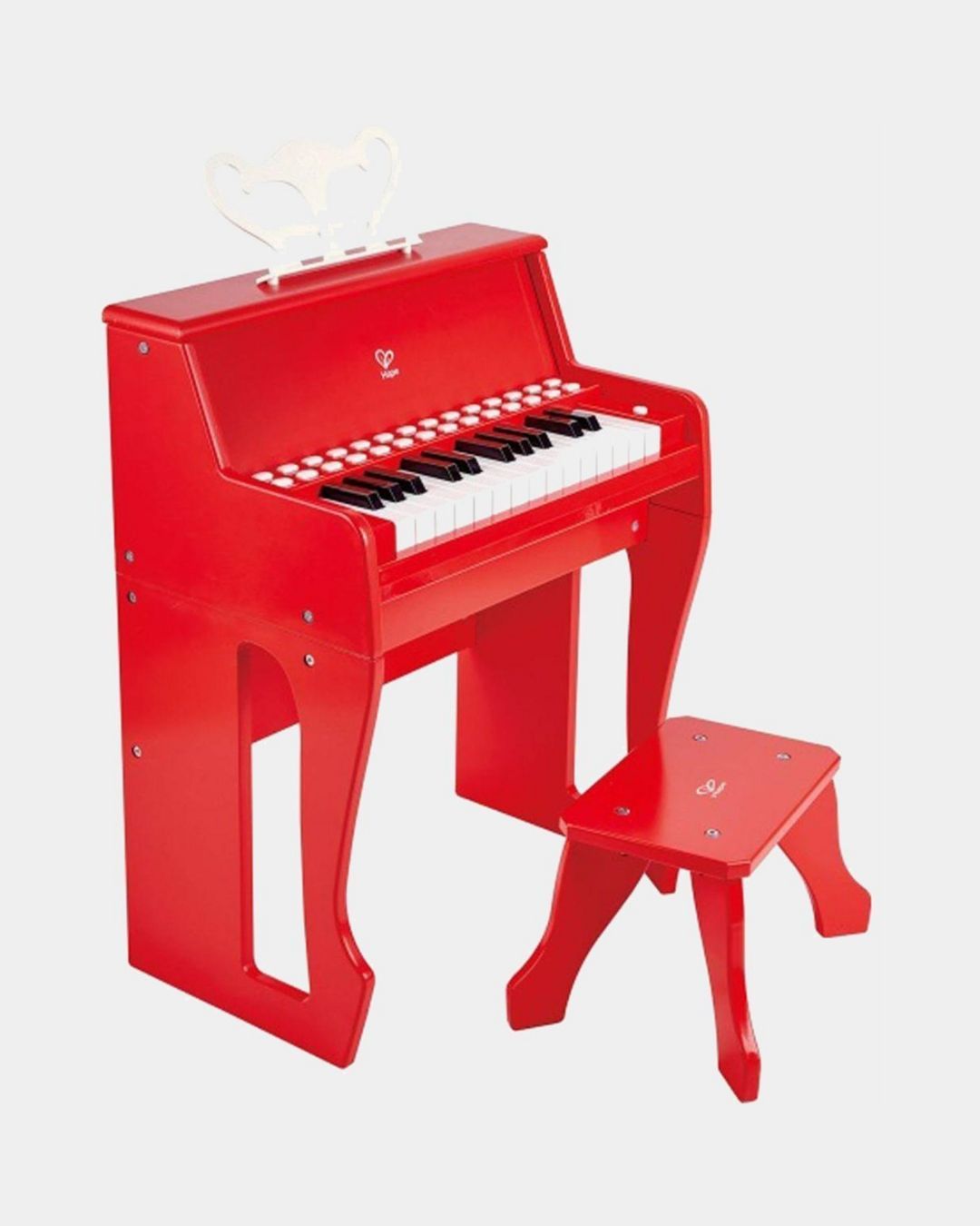 Купить Музыкальное пианино с табуреткой цв. красный HAPE