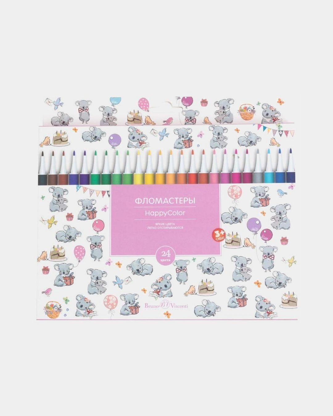 Купить Фломастеры 24цв. happycolor BRUNO VISCONTI