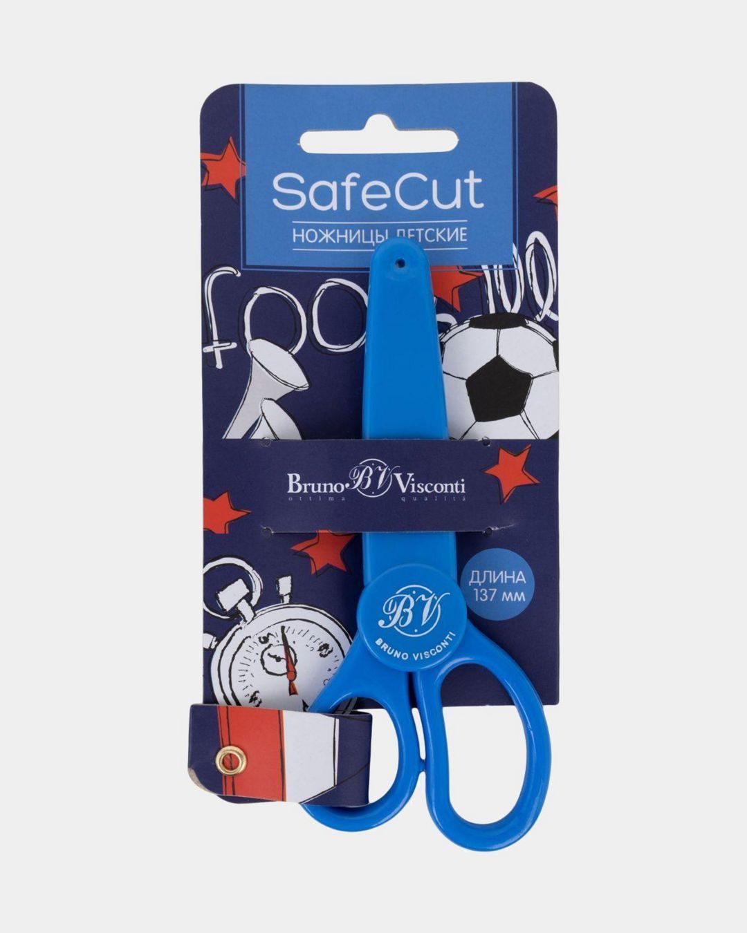 Купить Ножницы детск. 13,7см safecut с защит.чехлом BRUNO VISCONTI