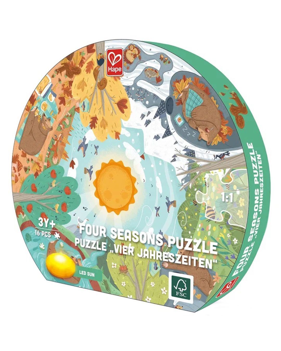 Купить Пазлы светящиеся четыре времени года серия умняш HAPE
