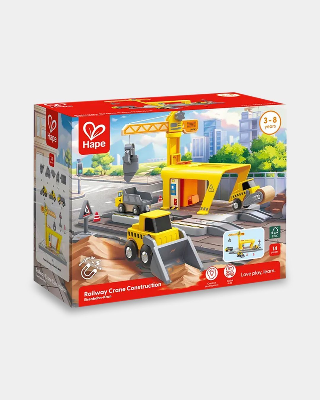 Купить Игровой набор железная дорога строительный кран HAPE