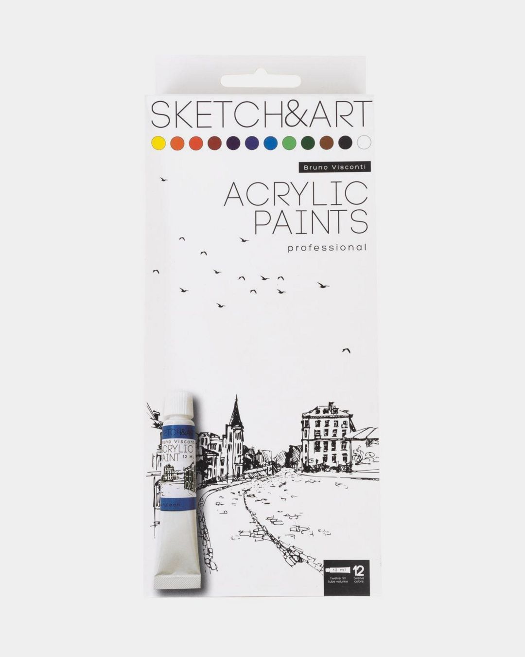 Купить Краски акриловые 12цв. BRUNO VISCONTI