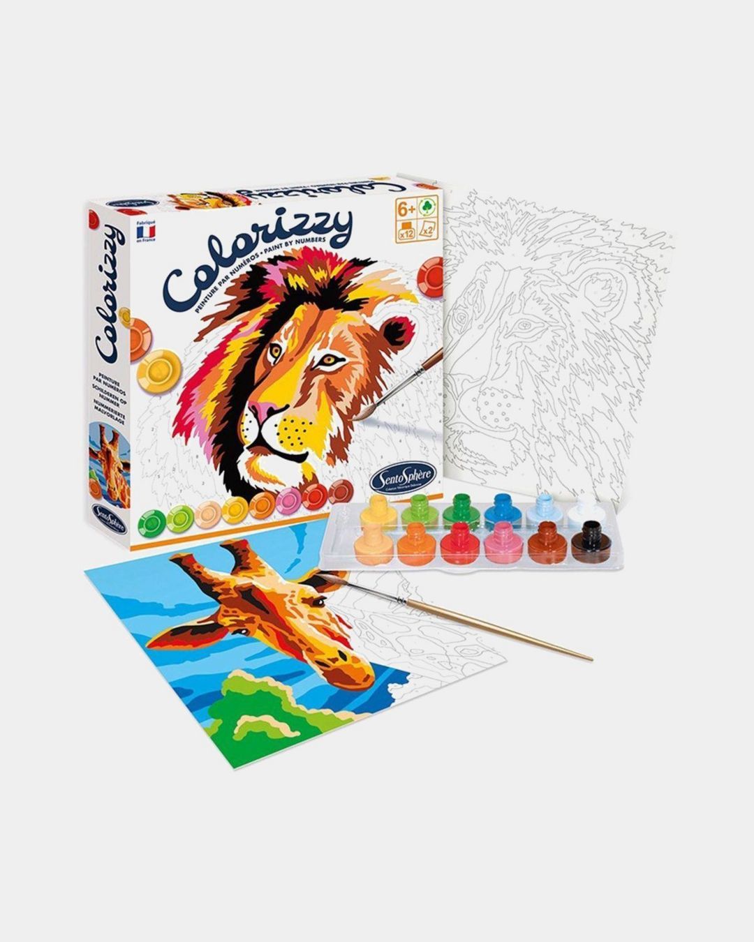 Купить Акриловая раскраска по цифрам "cаванна" 4500 SENTOSPHERE