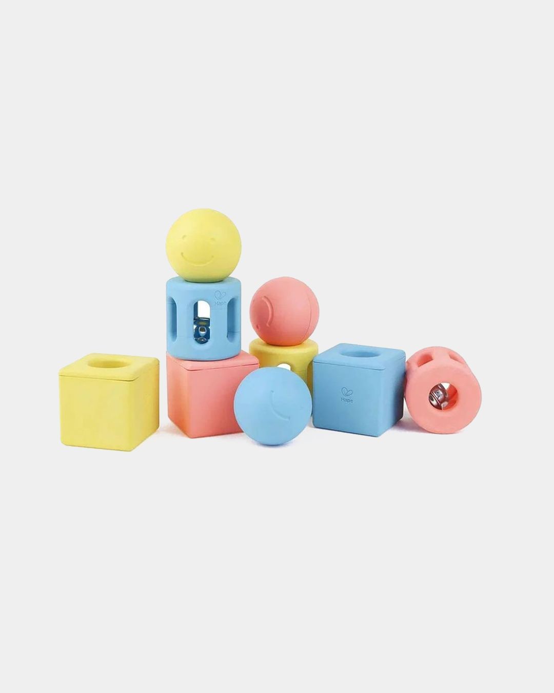 Купить Игрушка для малышей конструктор-погремушка улыбка HAPE