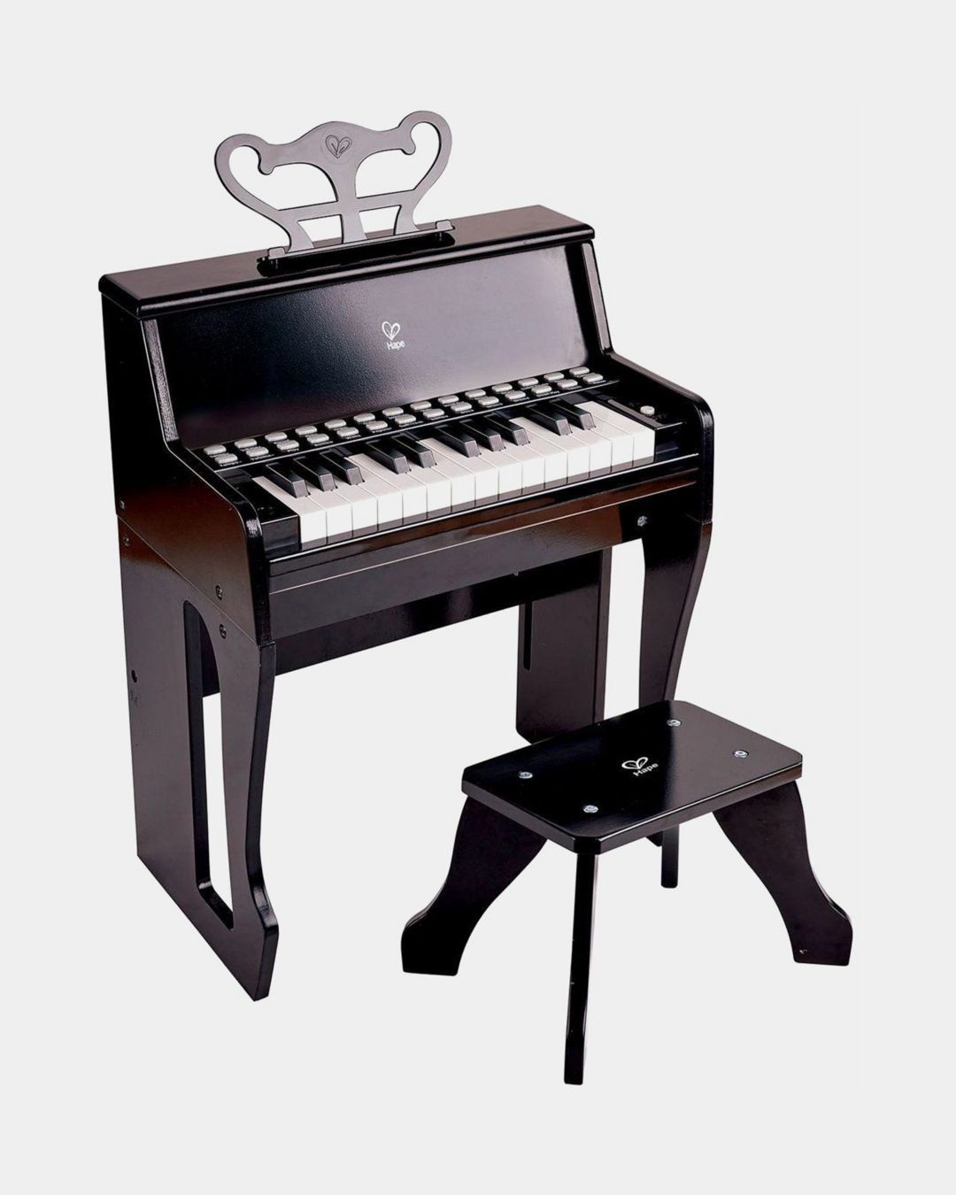 Купить Музыкальная игрушка пианино с табуреткой черный HAPE
