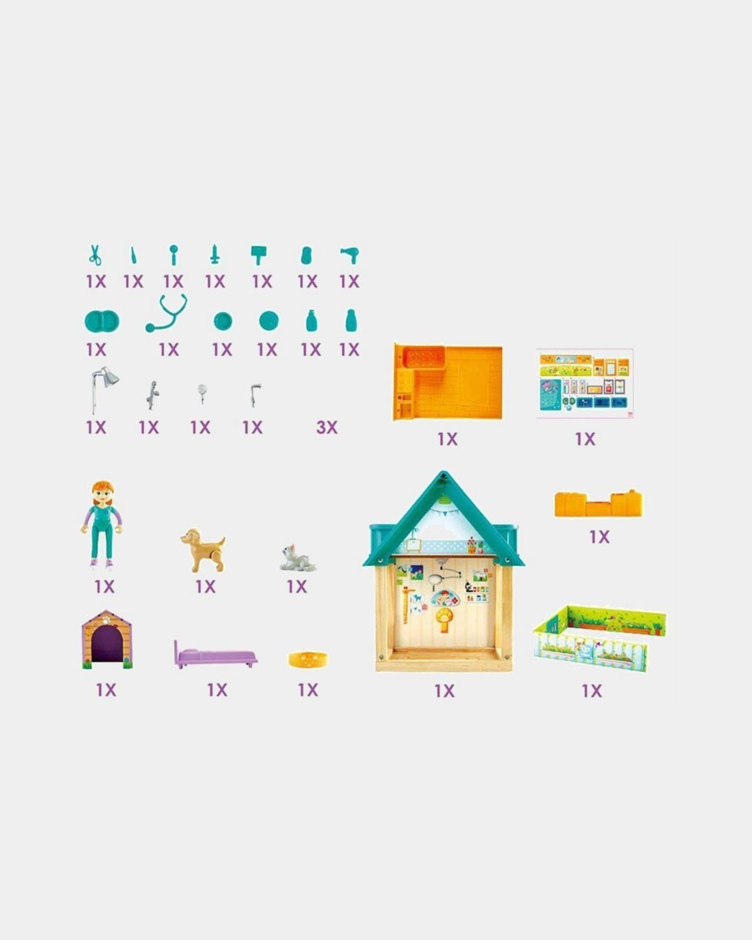 Купить Кукольный домик ветеринарная клиника HAPE