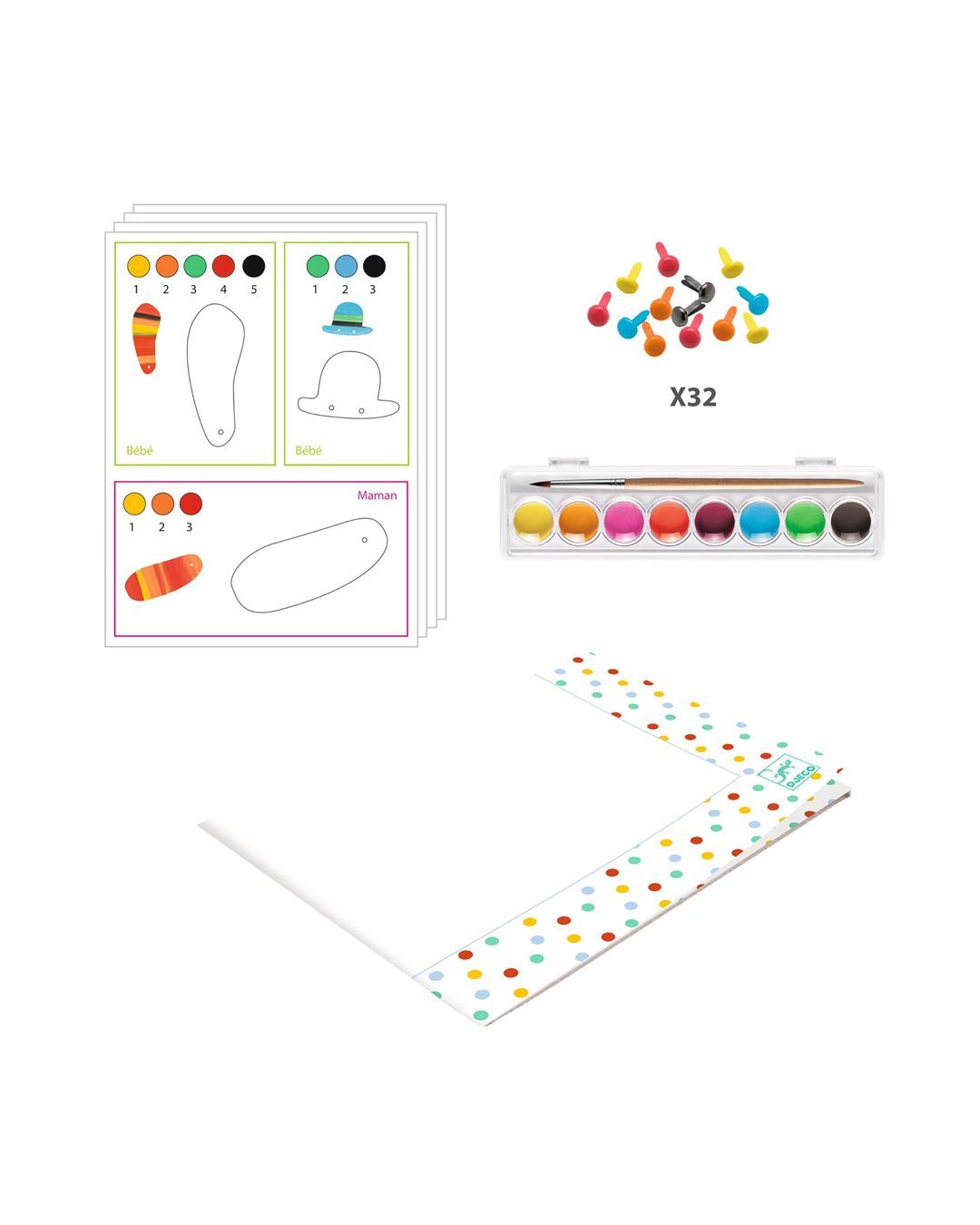 Купить Набор для творчества семья лисичек DJECO