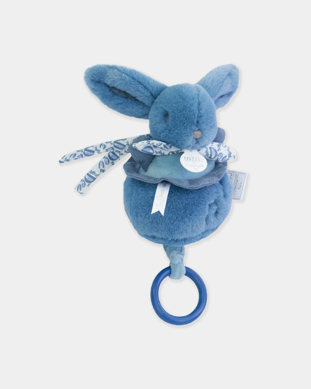 Купить Музыкальная мягкая игрушка с принтом голубая DOU DOU ET COMPAGNIE