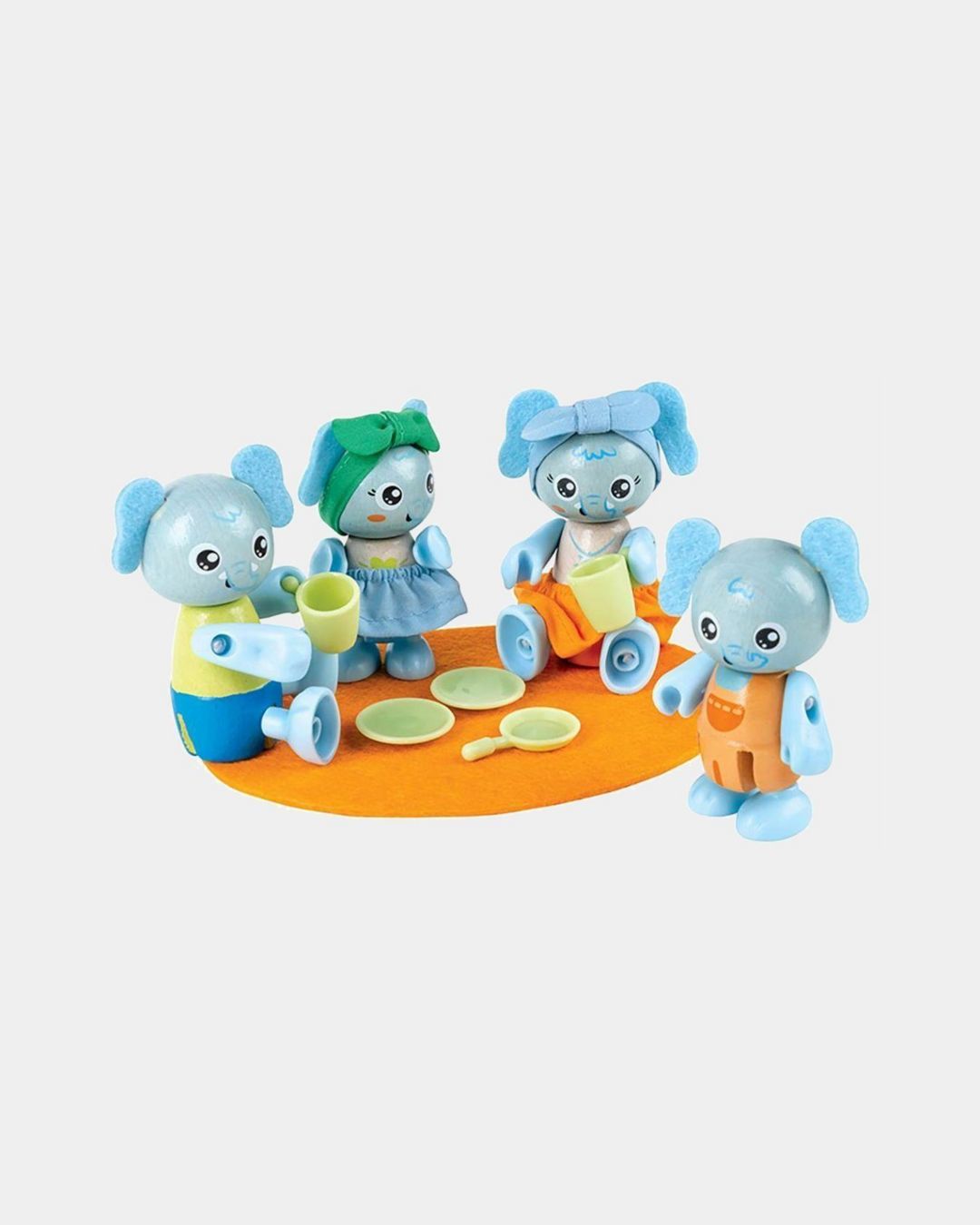 Купить Фигурки животных семья слонов 4 предмета в наборе HAPE