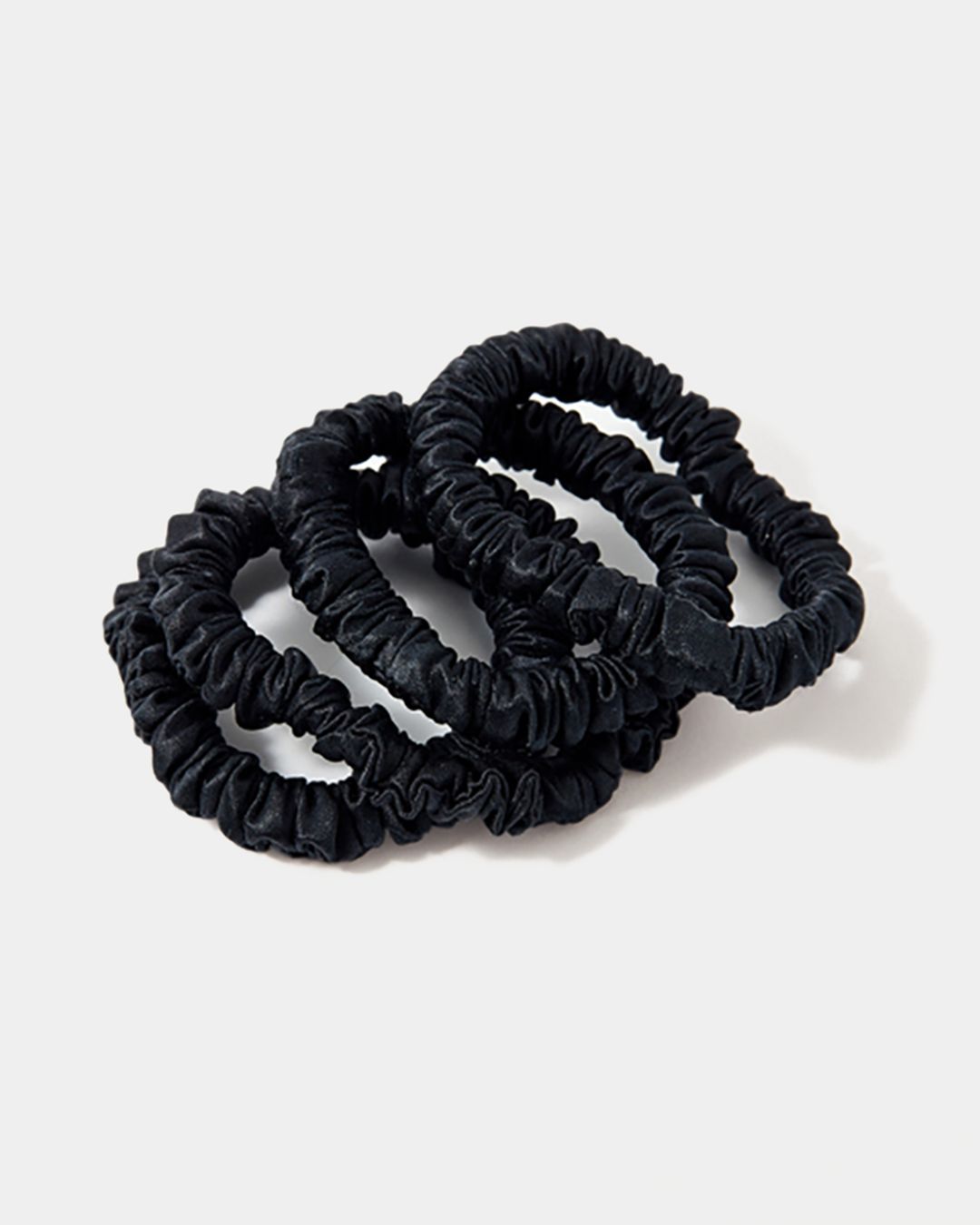 Купить Резинки узкие из  шёлка арт 5007 глубокий чёрный AYRIS SILK