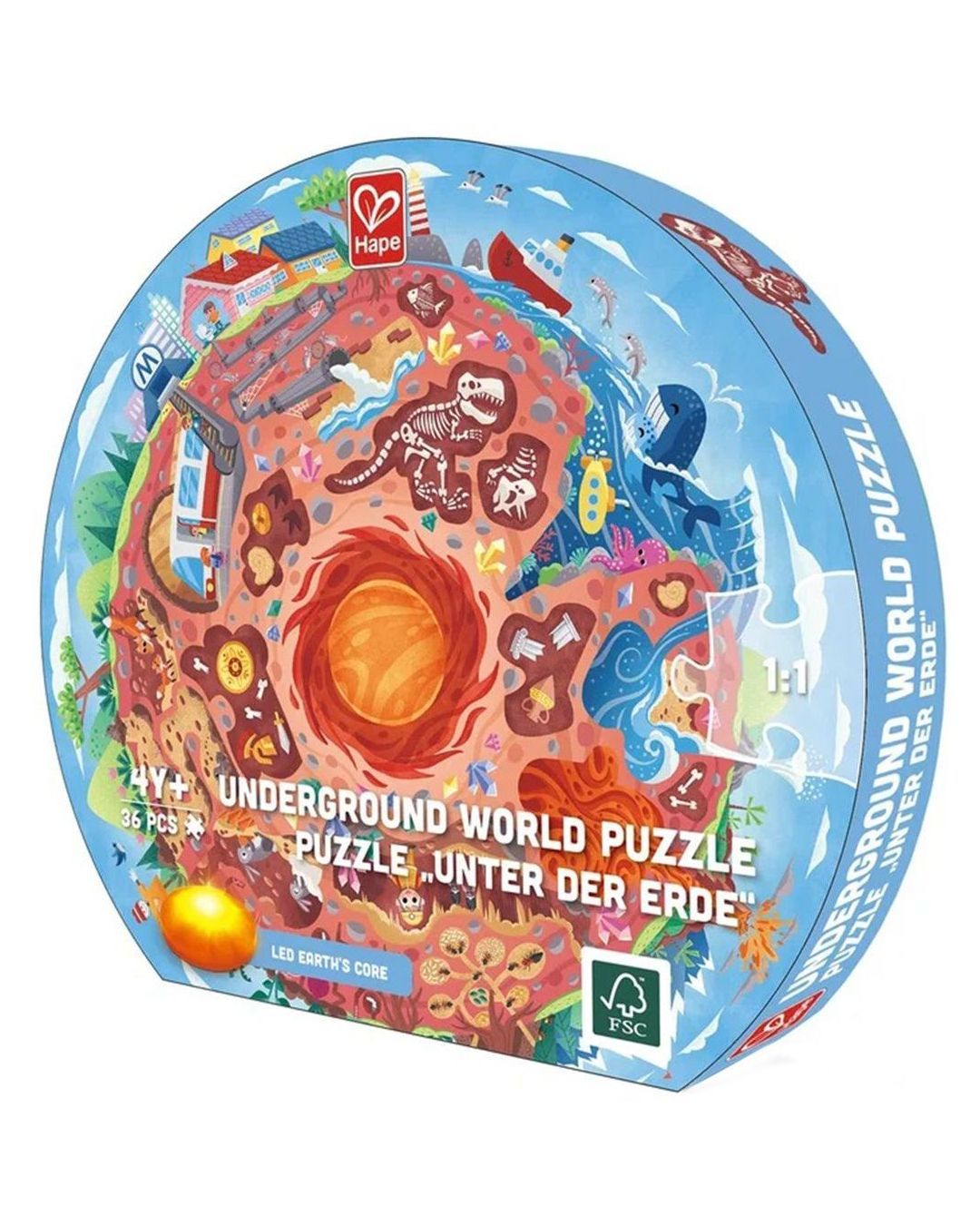 Купить Пазлы светящиеся подземный мир серия умняша HAPE