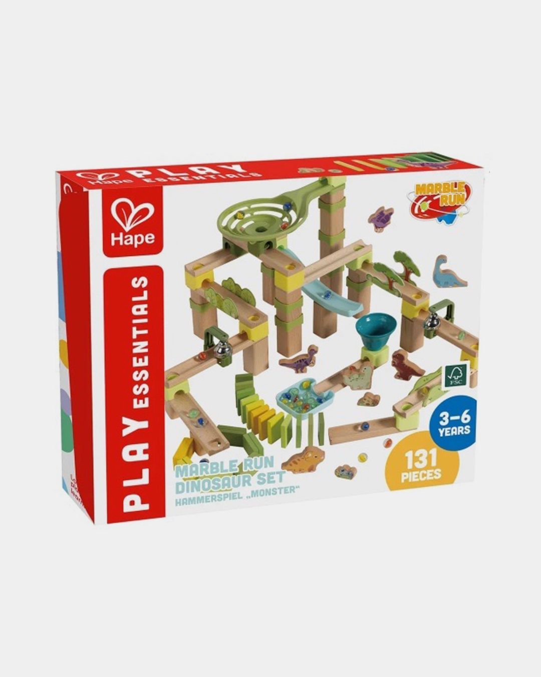 Купить Деревянный конструктор приключения динозавров HAPE