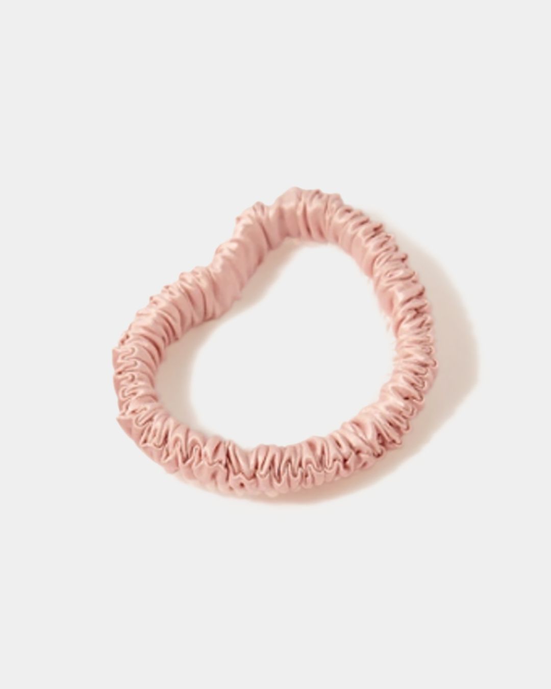 Купить Резинка узкая из шёлка арт 5024 розовое золото AYRIS SILK