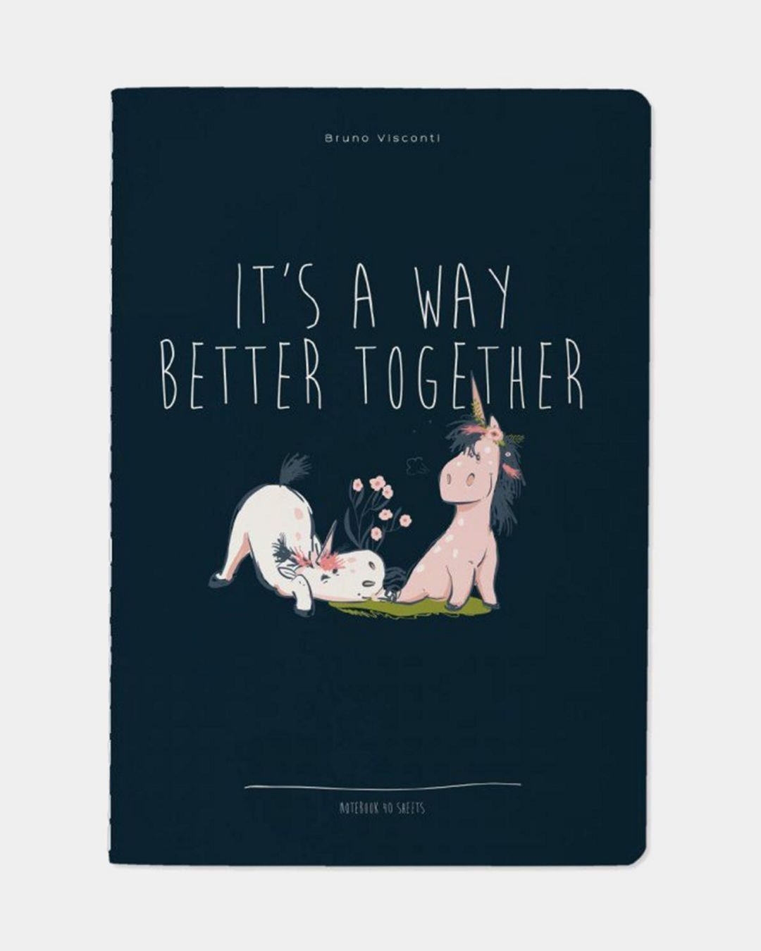 Купить Тетрадь 40л. (клетка) bv "мечтательные единороги" BRUNO VISCONTI