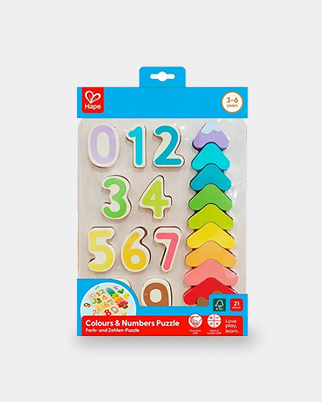 Купить Игрушка развивающая умняша пазл цвета и цифры HAPE