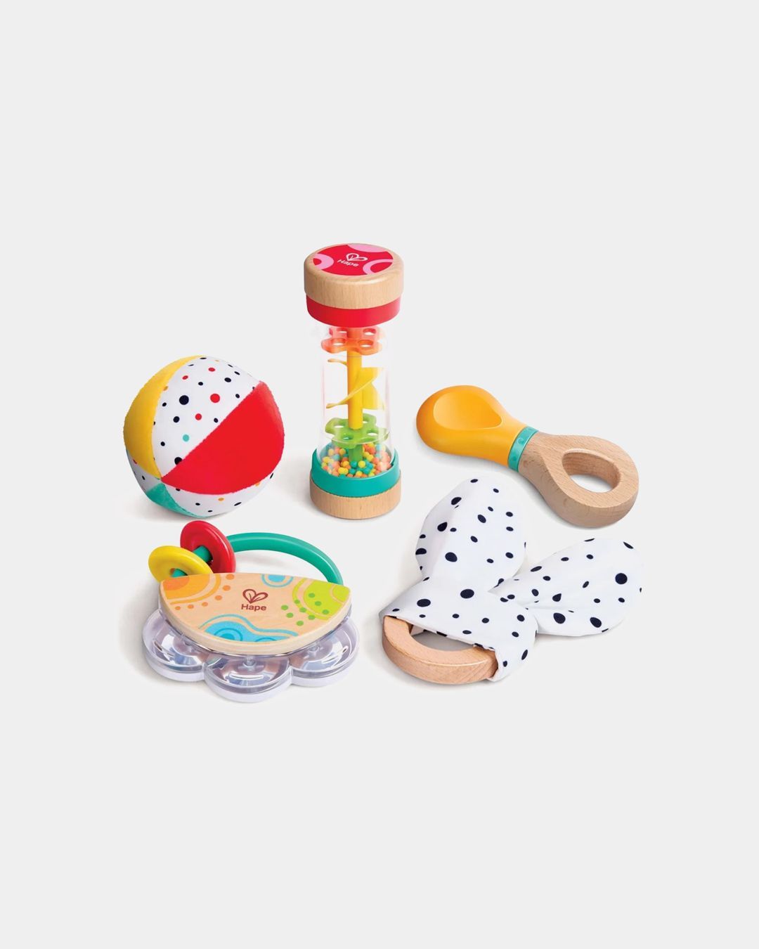 Купить Игровой набор погремушек малышам 5 предметов HAPE