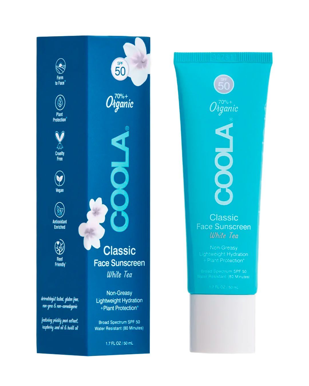 Купить Солнцезащитный увлажняющий крем для лица белый чай COOLA