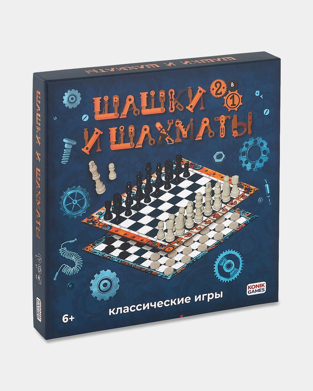 Купить Игра настольная "шахматы + шашки" KONIK