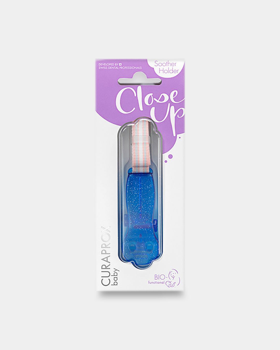 Купить Держатель для соски голубой CURAPROX