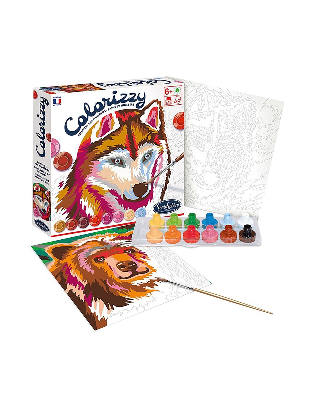 Купить Акриловая раскраска по цифрам жители леса SENTOSPHERE