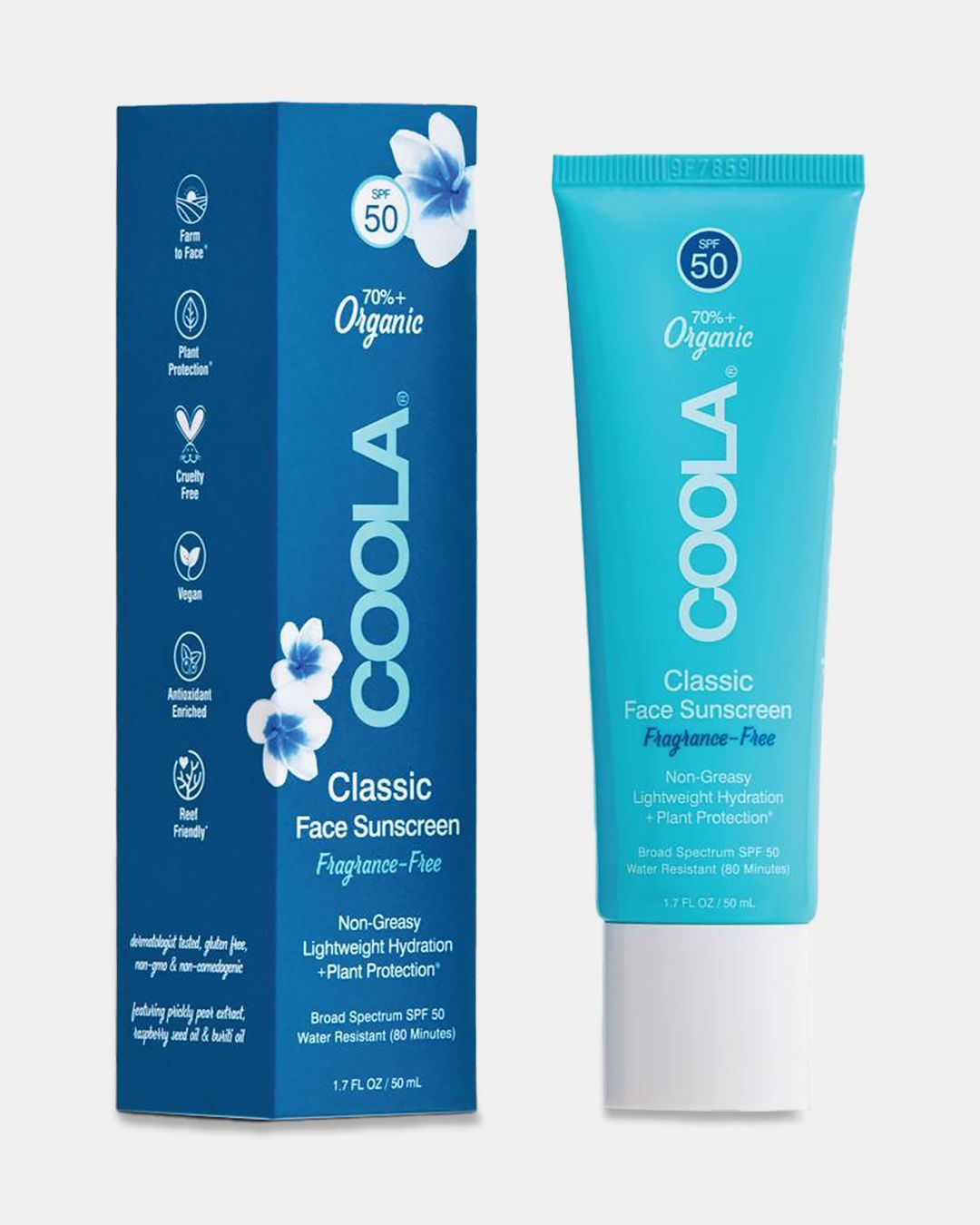 Купить Солнцезащитный крем для лица без запаха spf 50 COOLA