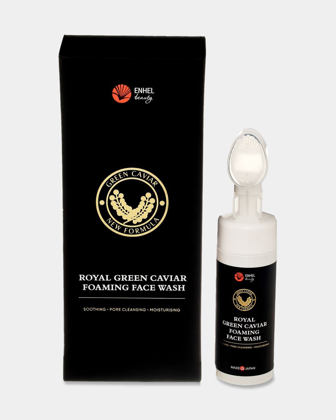 Купить Пенка для умывания с нанощёточкой c зелёной икрой ENHEL