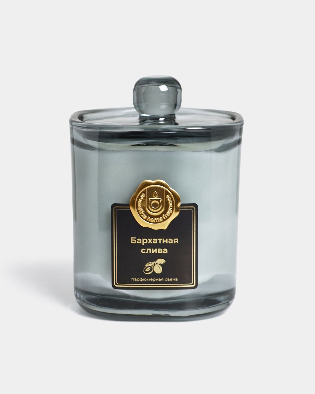 Купить Свеча с дер фит в подароч коробке бархатная слива AROMATICA