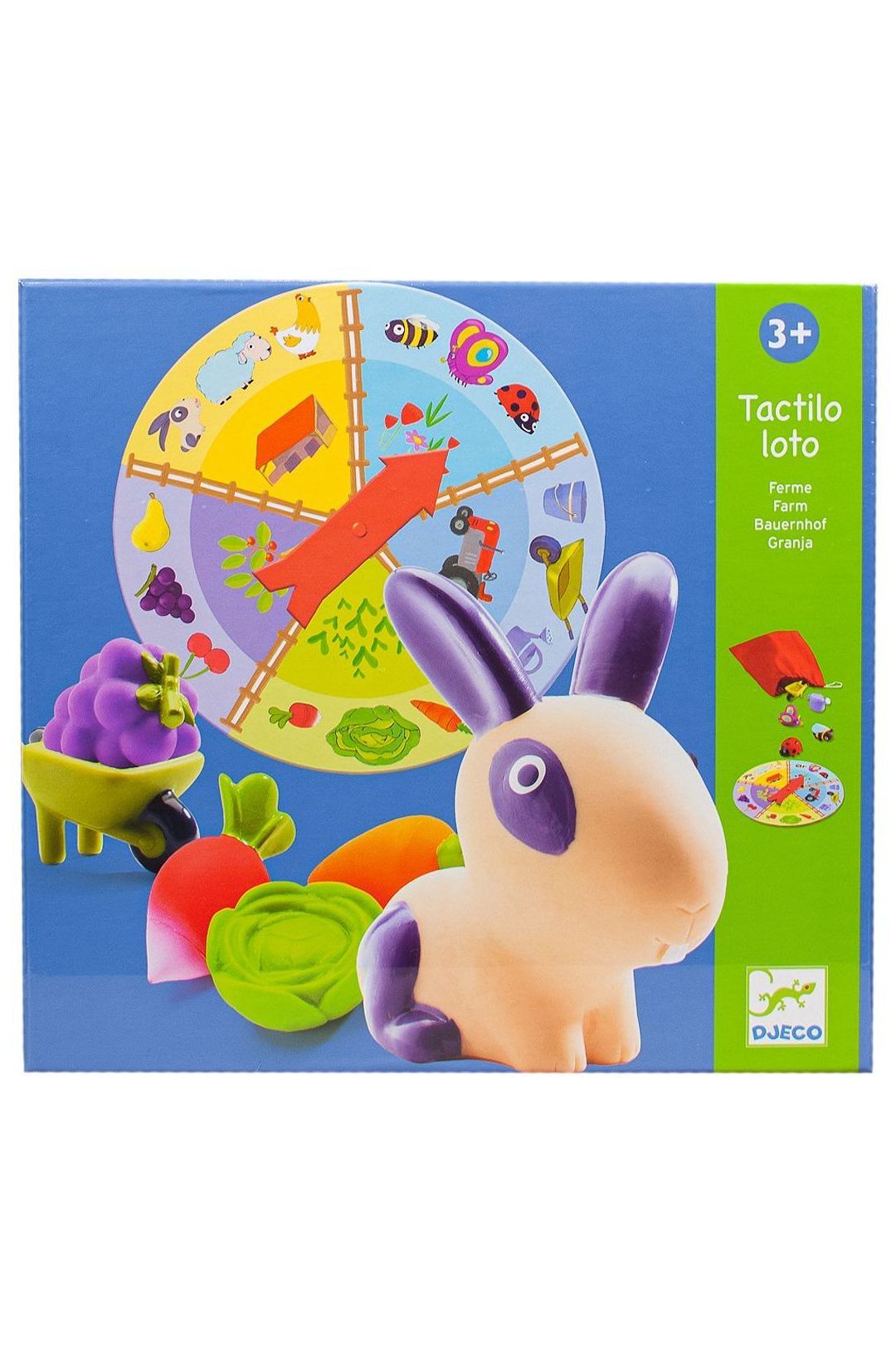 Купить Игра настольная серии тактильное лото ферма DJECO