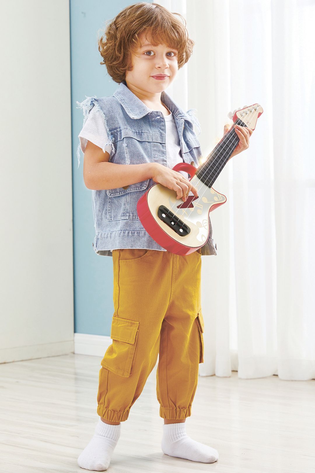 Купить Гавайская гитара мерцающая укулеле красная HAPE