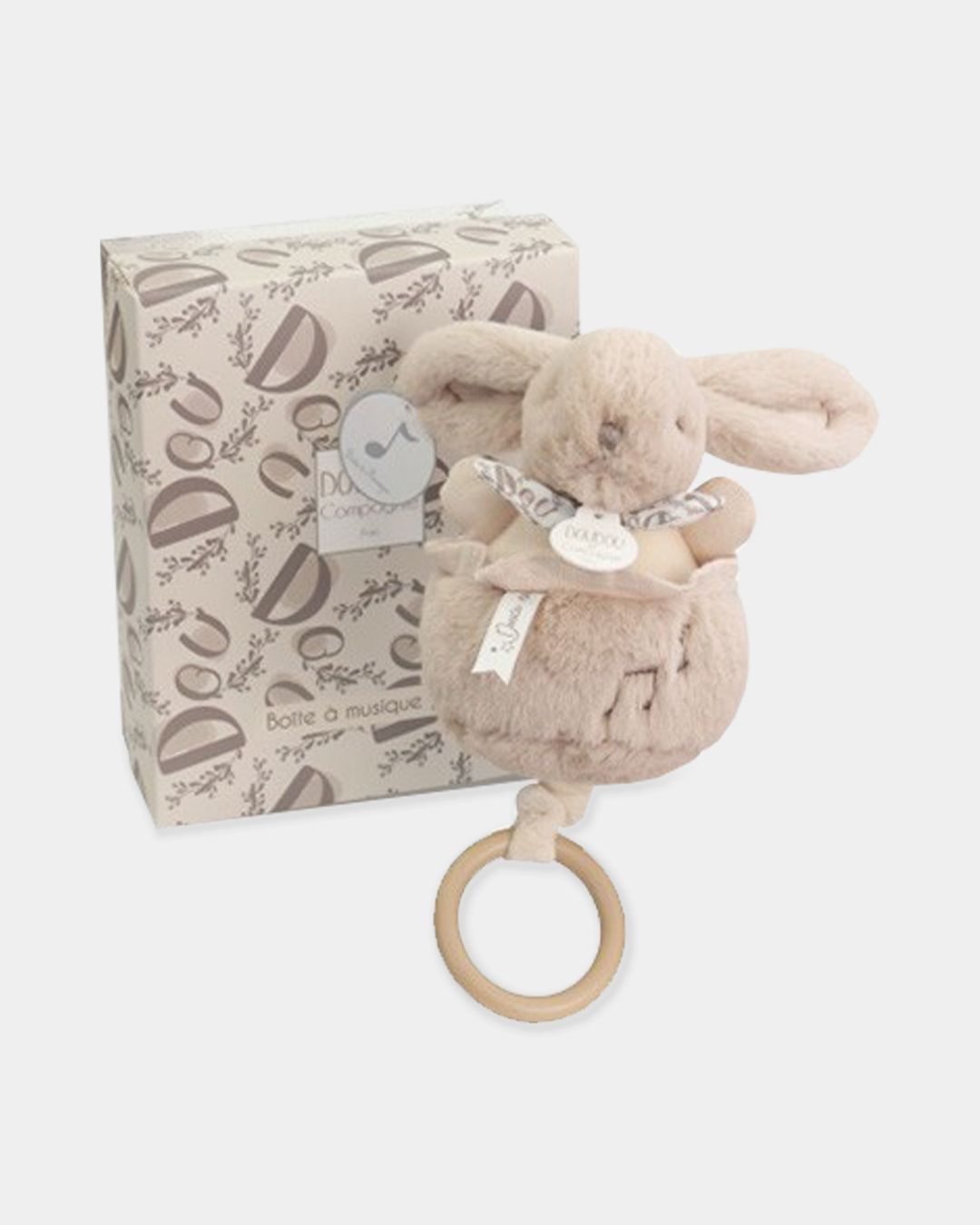 Купить Музыкальная мягкая игрушка с принтом бежевая DOU DOU ET COMPAGNIE
