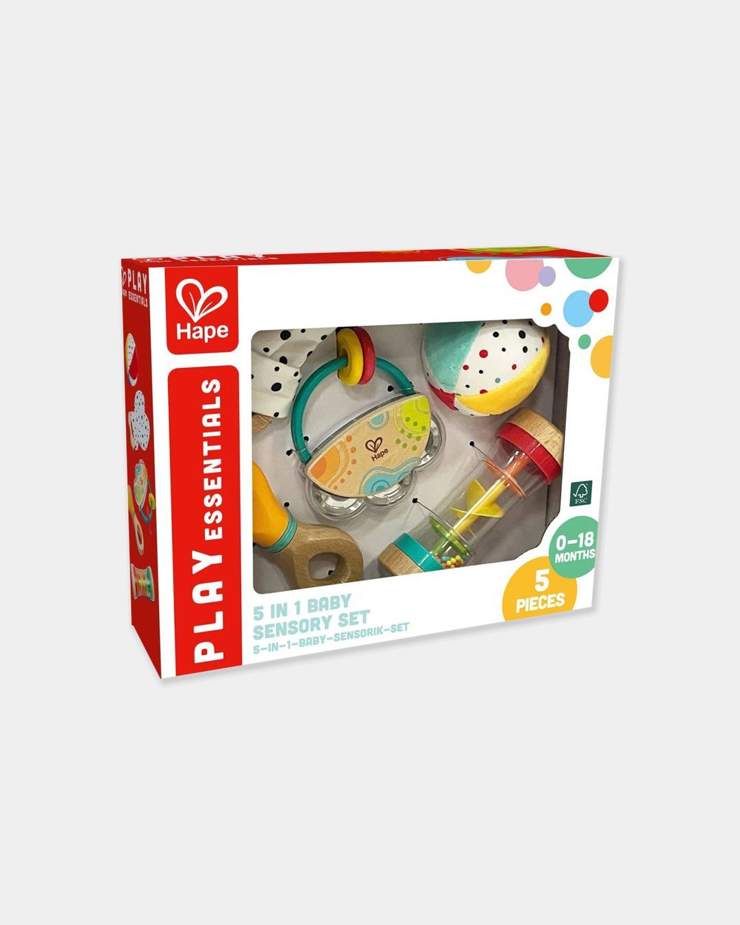 Купить Игровой набор погремушек малышам 5 предметов HAPE