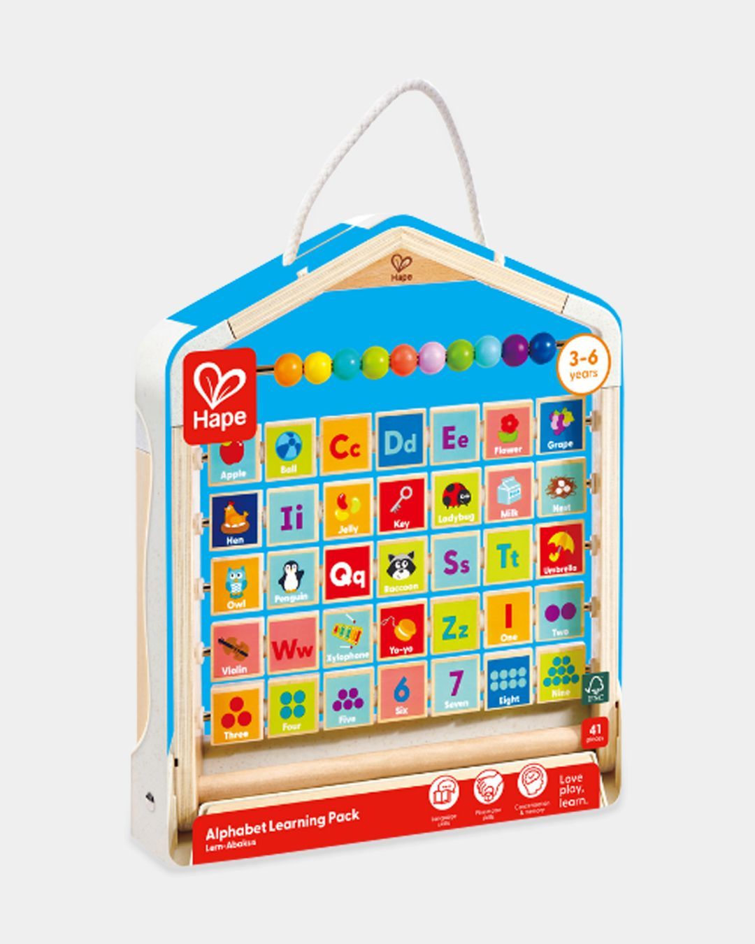 Купить Детские игровые счеты изучаем английский алфавит HAPE