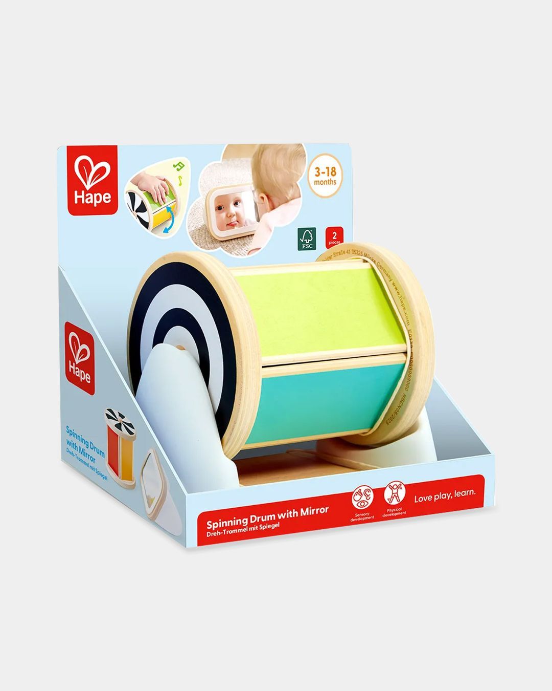 Купить Игрушка развивающая крутящийся барабан с зеркалом HAPE
