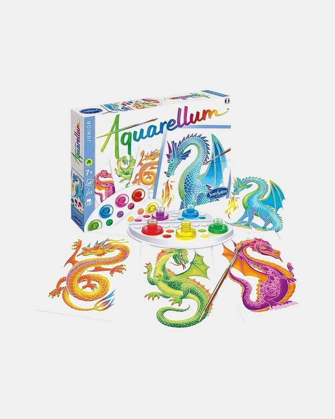 Купить Акварельная раскраска драконы SENTOSPHERE