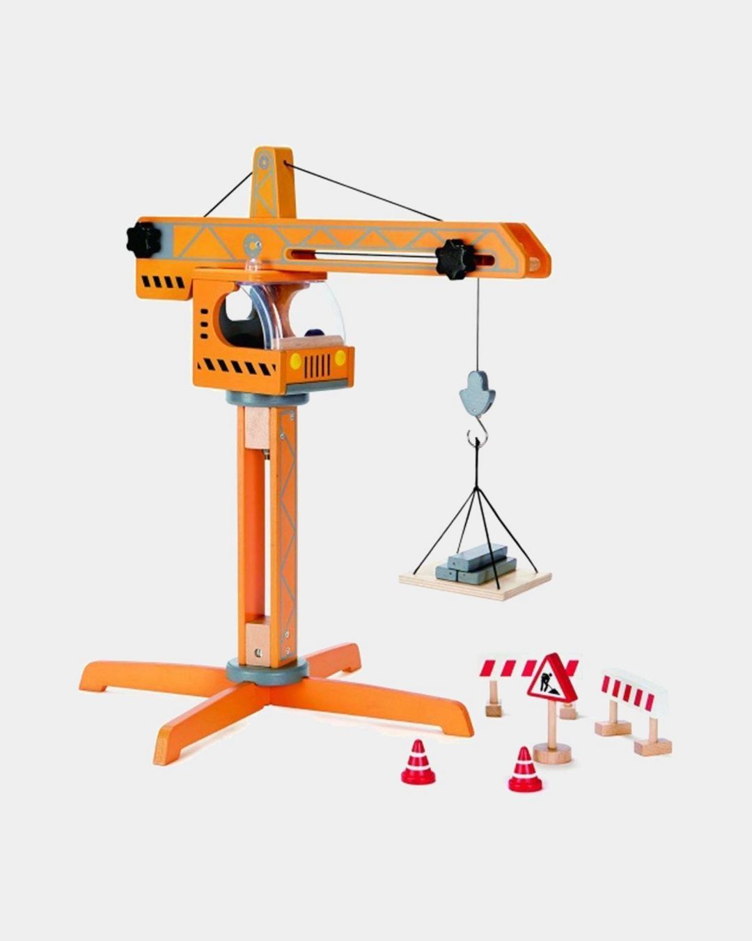 Купить Деревянная игрушка большой подъемный кран 8 пред HAPE