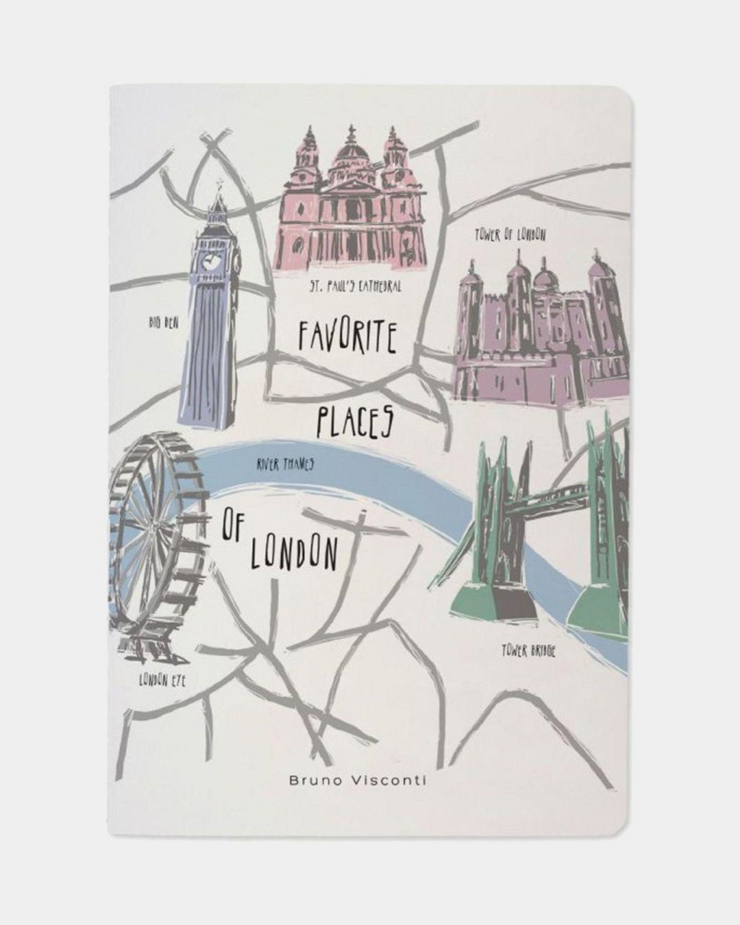 Купить Тетрадь 40л. (клетка) bv "путешествие в лондон" BRUNO VISCONTI