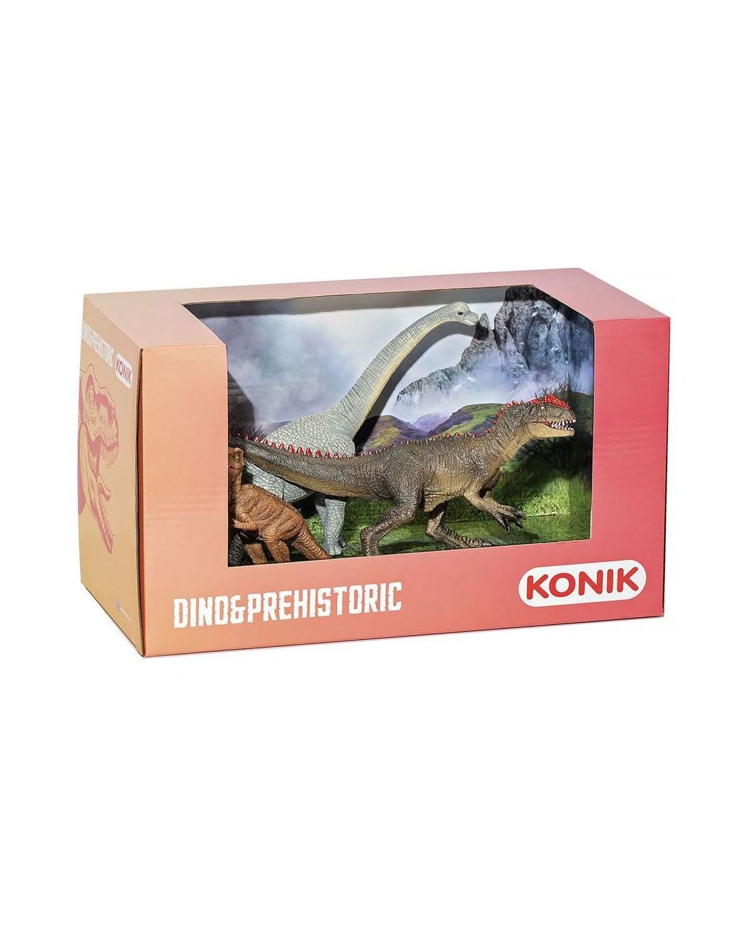 Купить Набор динозавров брахиозавр тираннозавр аллозавр KONIK