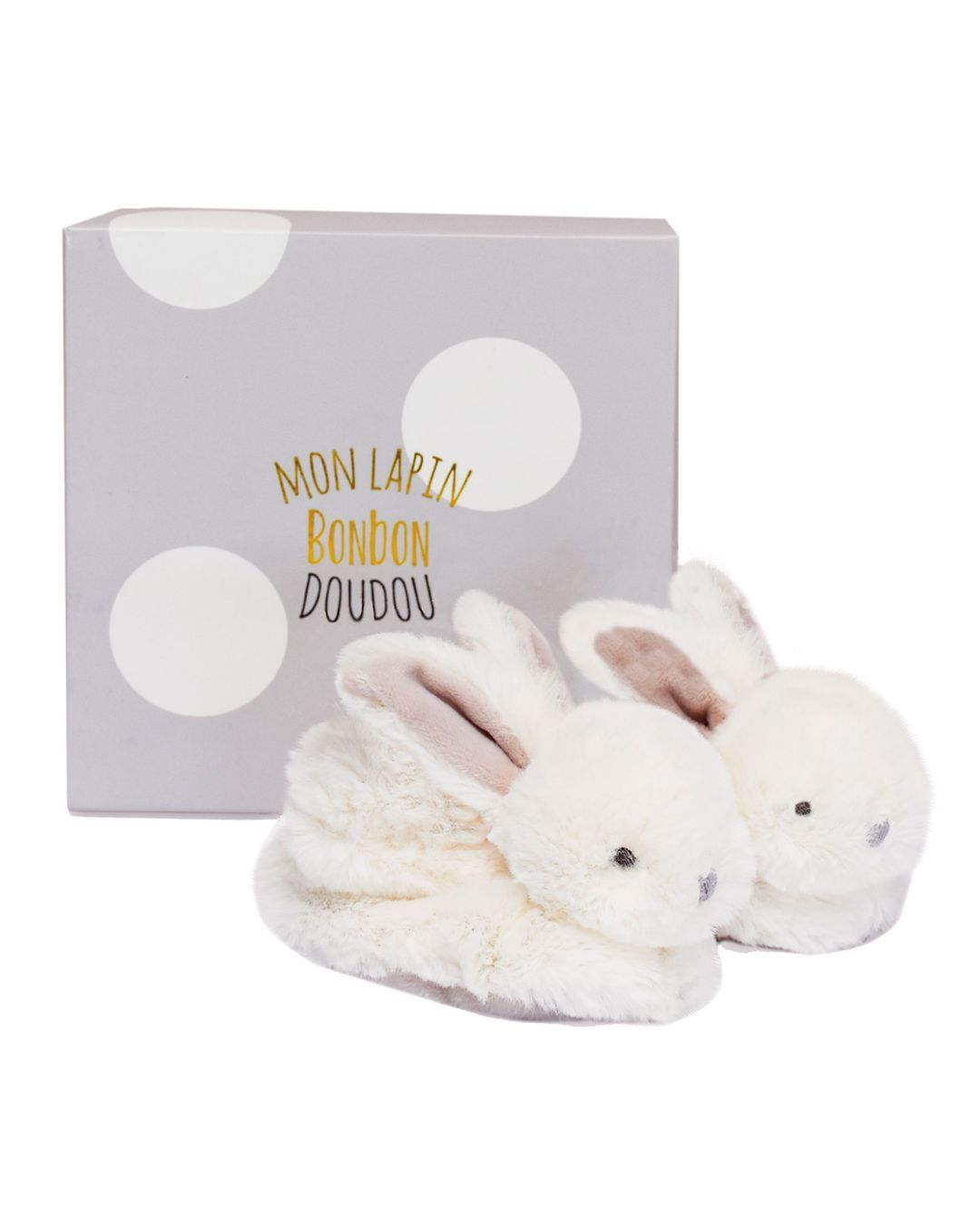 Купить Игрушка-погремушка в форме пинетки заяц бежевый DOU DOU ET COMPAGNIE