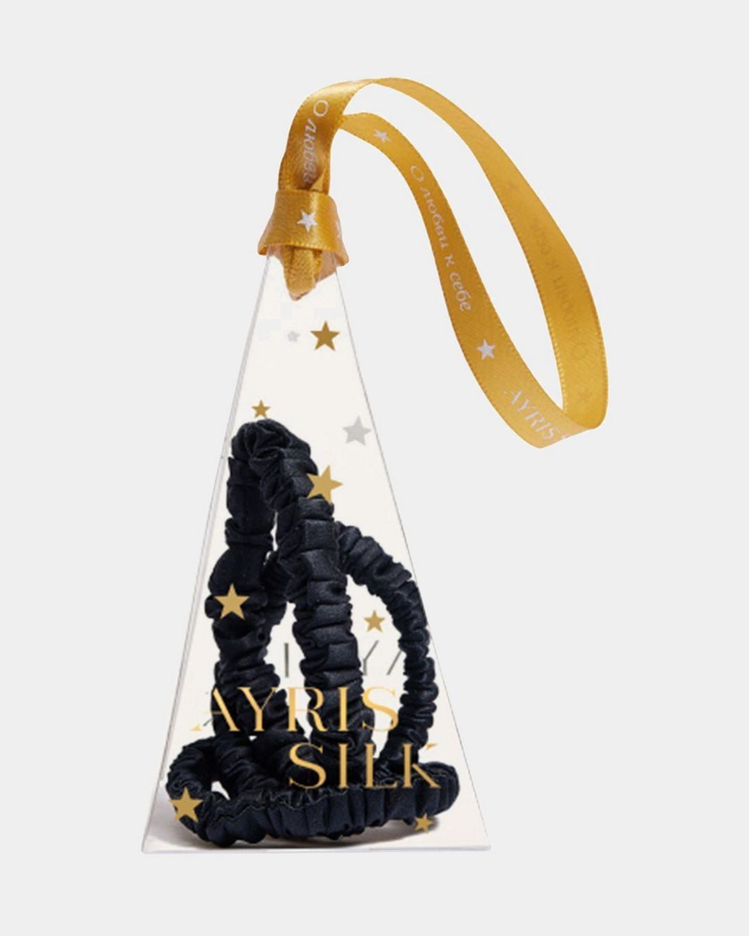 Купить Резинки узкие из шёлка  арт. 5030 чёрный AYRIS SILK