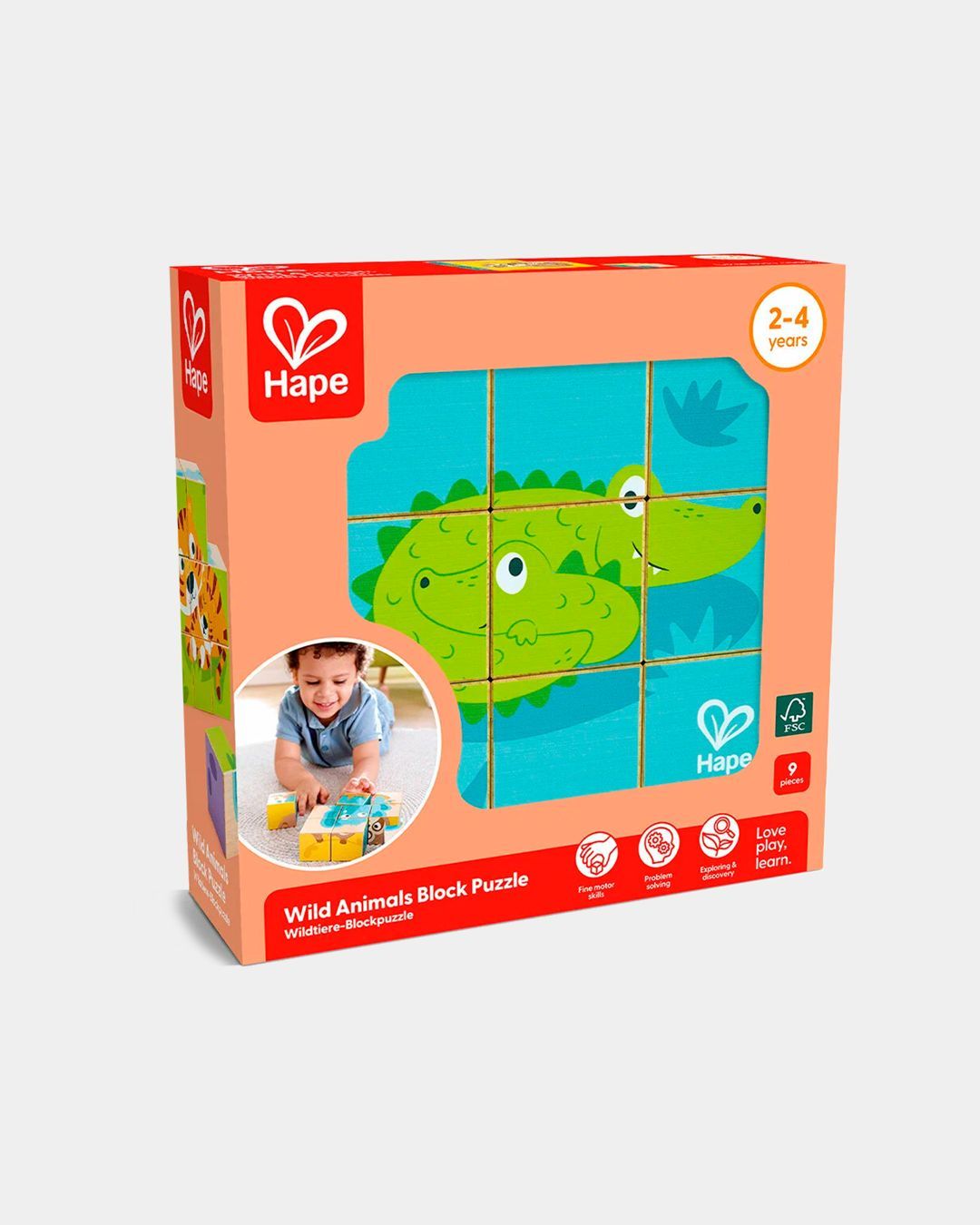Купить Игровой набор кубики дикие животные HAPE
