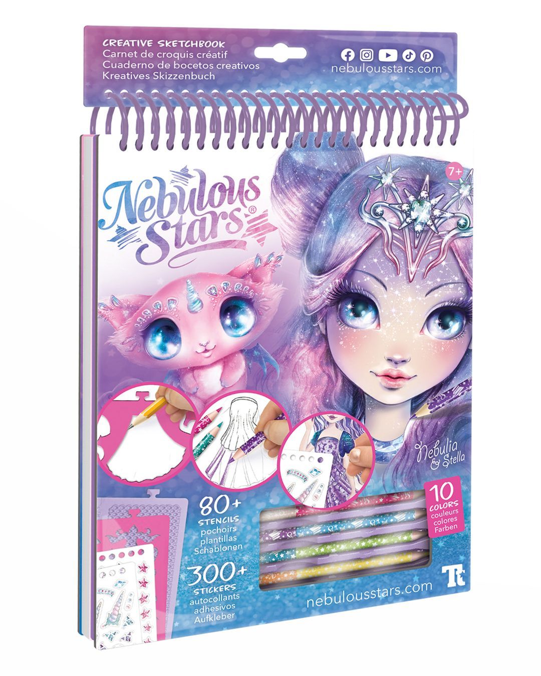 Купить Набор для разукрашивания неоновый скетчбук NEBULOUS STARS