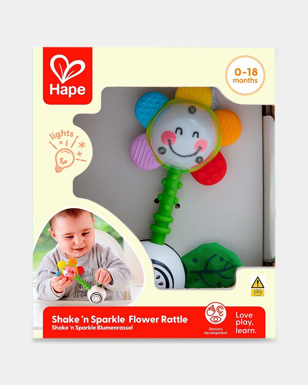Купить Погремушка светящийся цветок HAPE