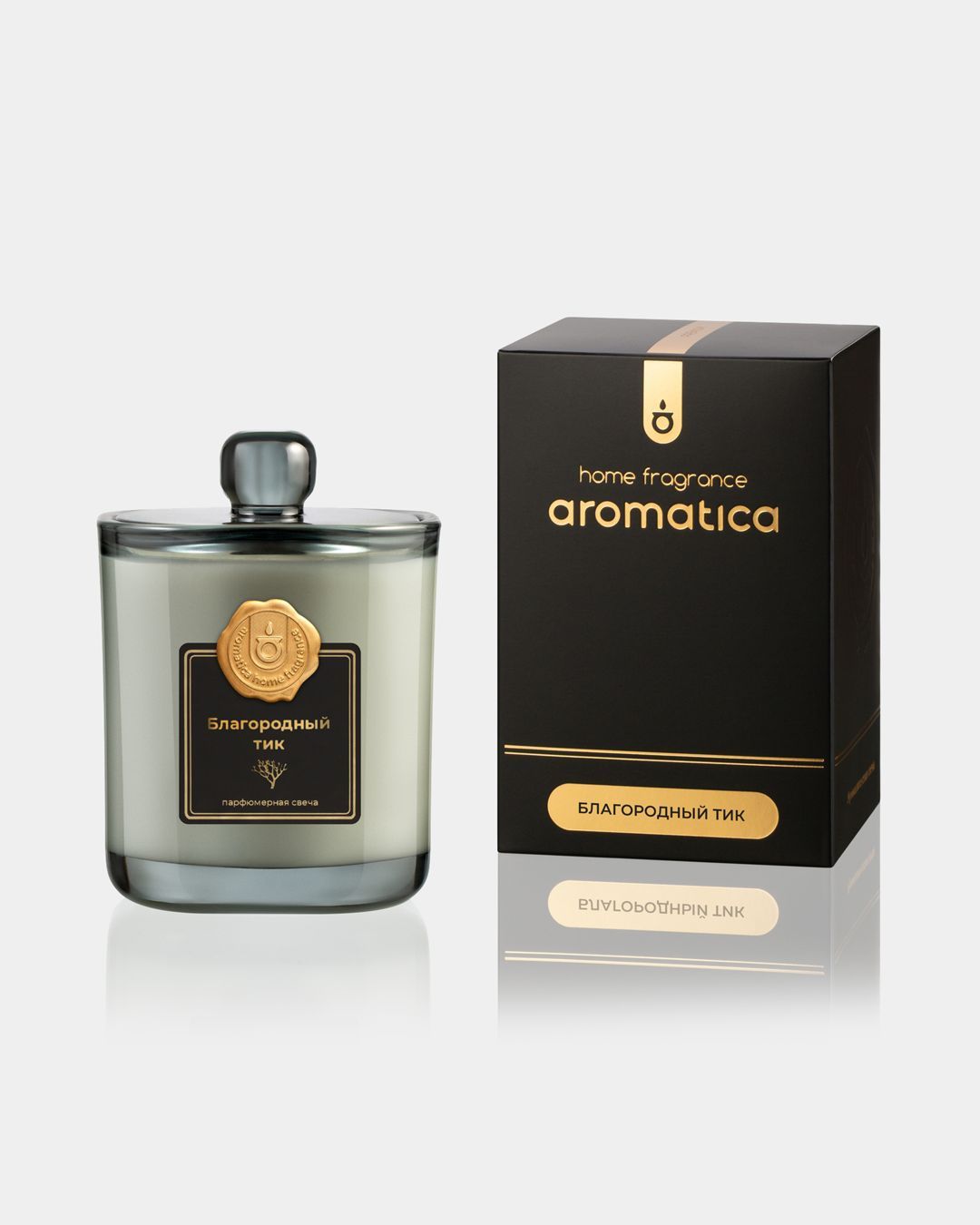 Купить Свеча в подароч.коробке благородный тик AROMATICA