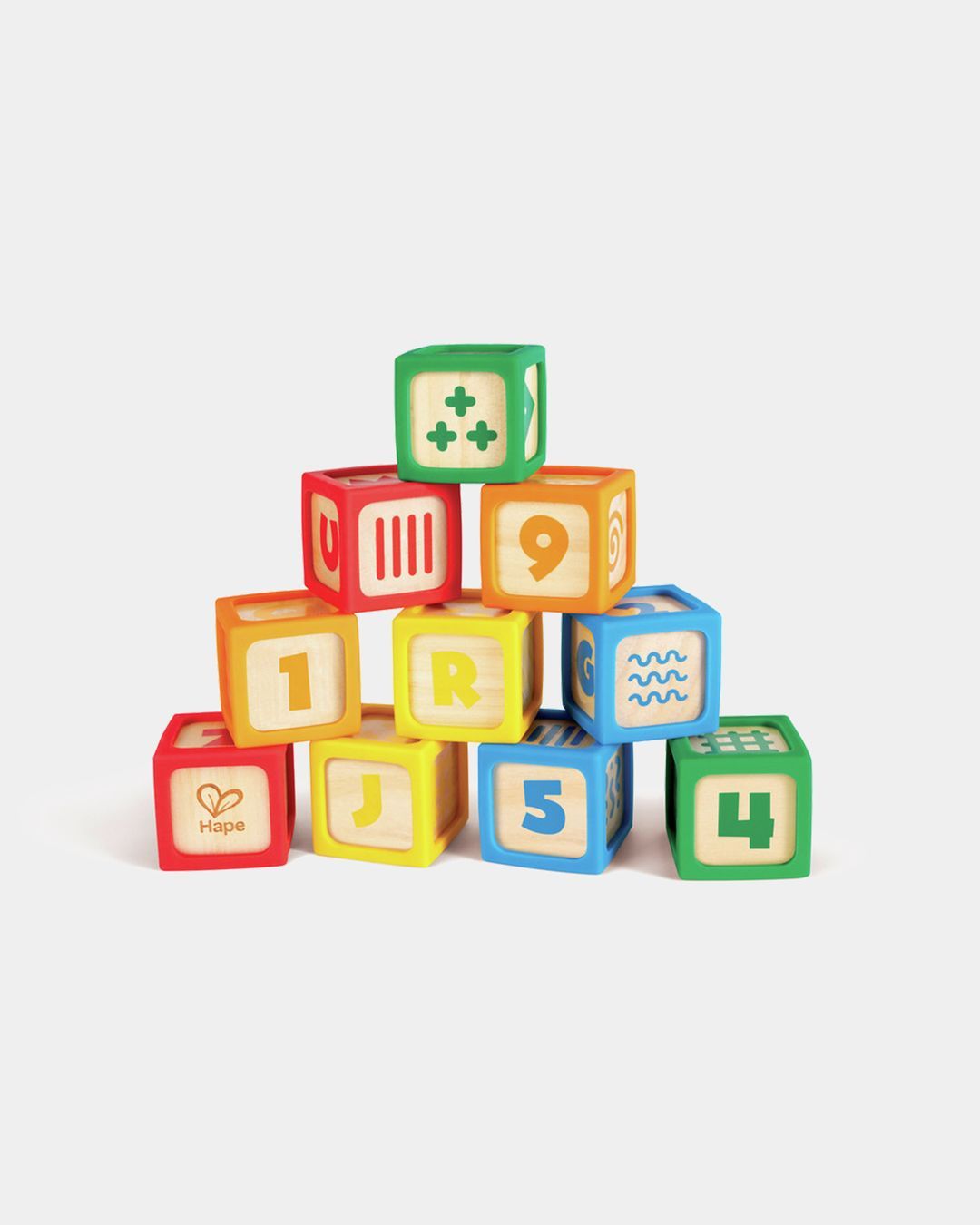 Купить Деревянные кубики в силиконовых чехлах 10 шт. HAPE