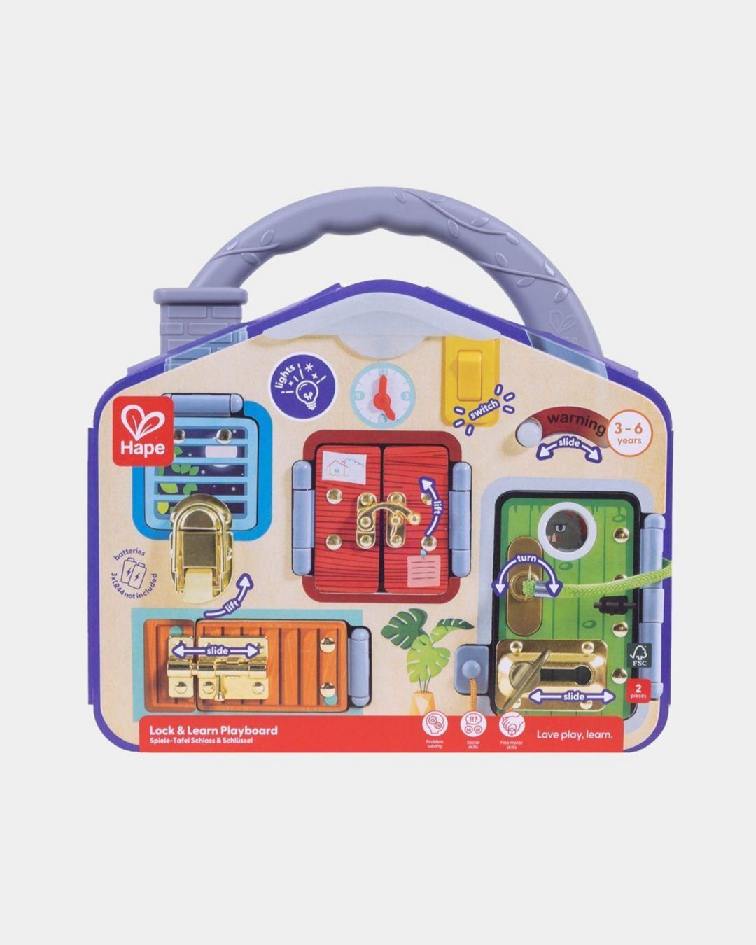 Купить Игрушка развивающая "бизиборд" тайные комнаты HAPE